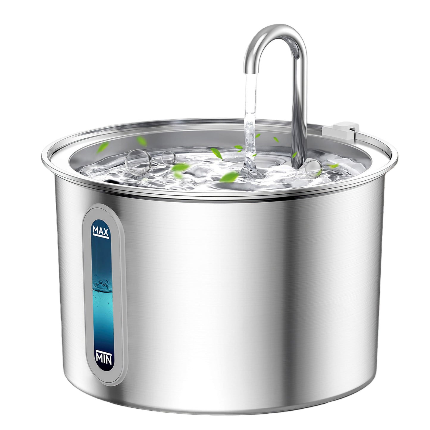 Elevate Your Cat's Hydration with the PWF-001 2L Stainless Steel Water Fountain - Whisper-Quiet, Easy to Clean, and Stylish!