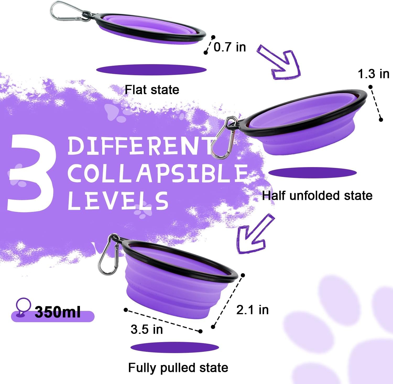 Collapsible Dog Bowls (2-Pack)