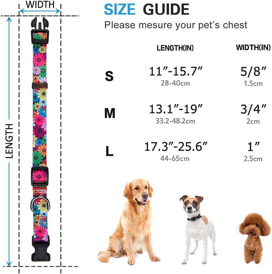 Charming Floral Dog Collar for Small Dogs - Perfect for Stylish Pups