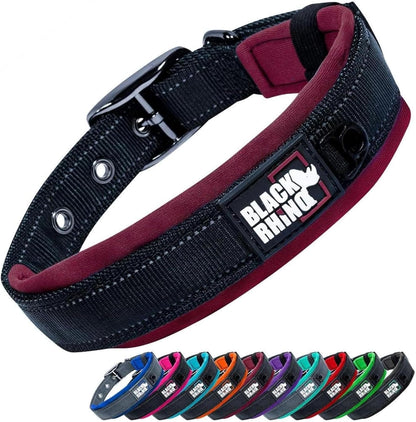 Black Rhino Padded Dog Collar