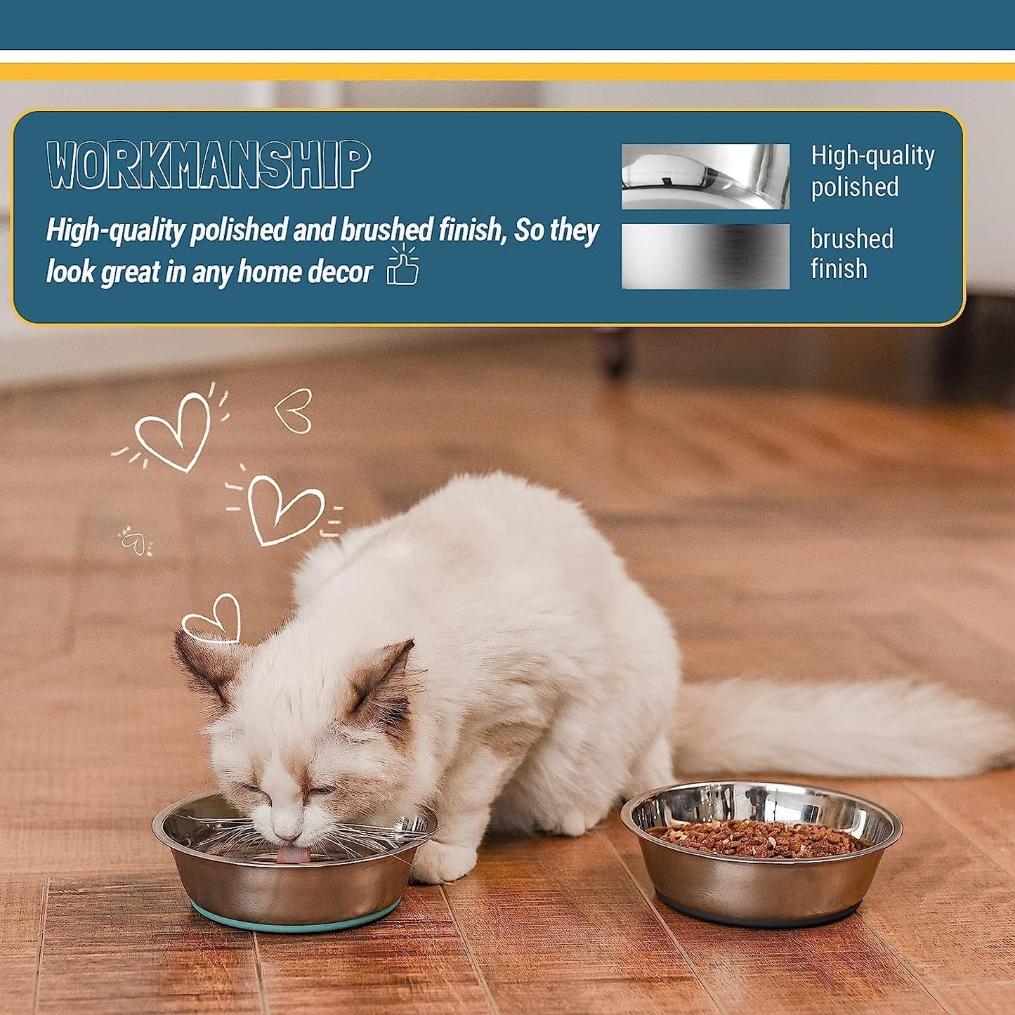 Lightweight Stainless Steel Pet Bowls