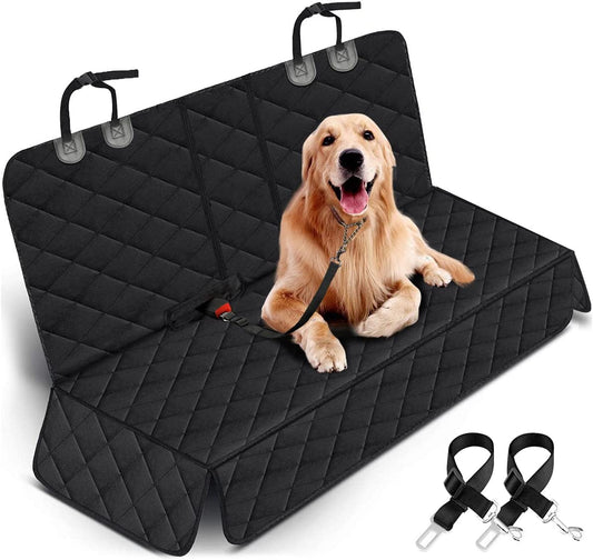 Dog Car Seat Cover - Waterproof Back Seat Protector for Pets