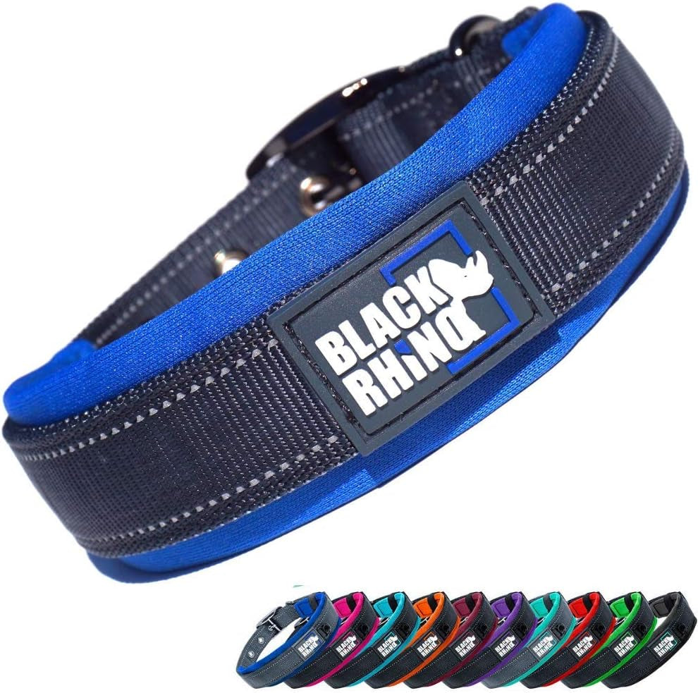 Black Rhino Padded Dog Collar