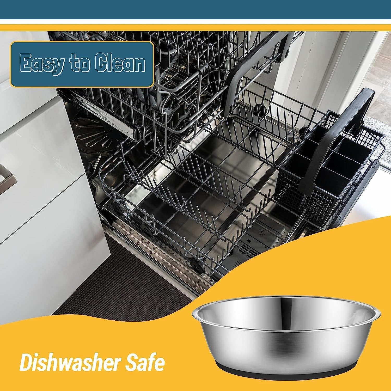 Lightweight Stainless Steel Pet Bowls