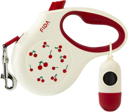 Retractable Dog Leash with Dispenser and Poop Bags