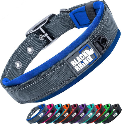 Black Rhino Padded Dog Collar