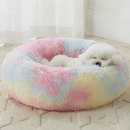Donut Faux Fur Pet Bed (Multiple Colours)