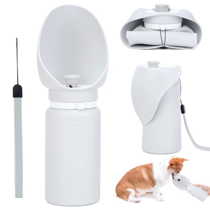 Dog Water Bottle - Leak-Proof Portable Dispenser for Travel, Hiking, and Walking (19 Oz)